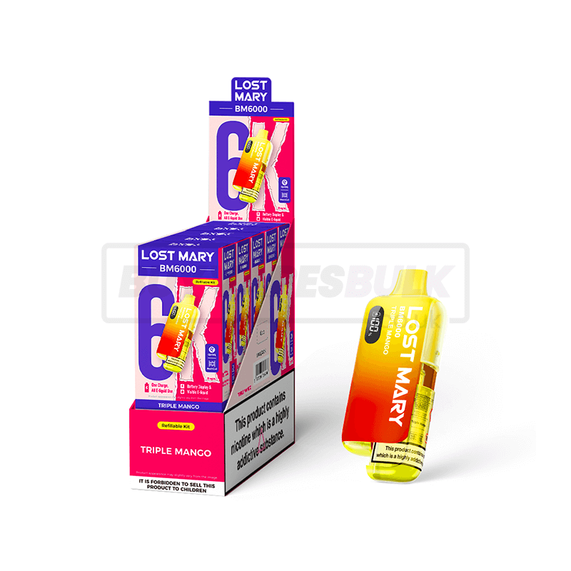 Lost Mary BM6000 Prefilled Vape Kit 5 Pack Triple Mango