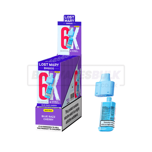 Blue Razz Cherry Lost Mary BM6000 Prefilled Pods 5 Pack