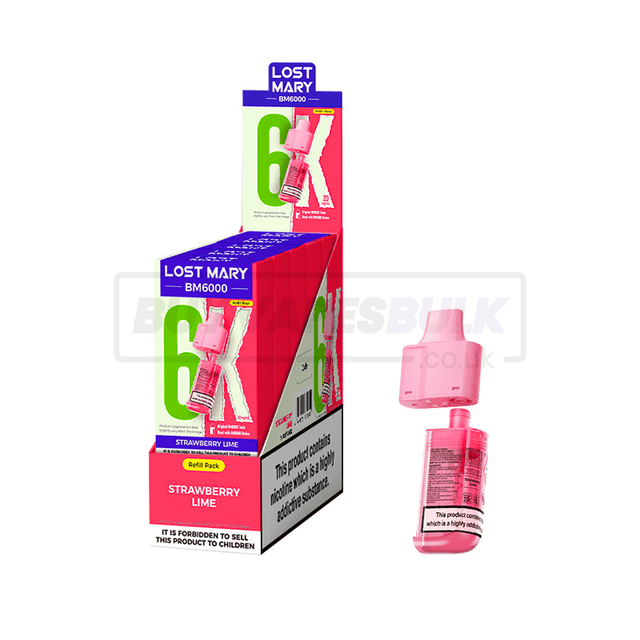 Strawberry Lime Lost Mary BM6000 Prefilled Pods 5 Pack