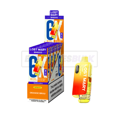 Lost Mary BM6000 Prefilled Vape Kit 5 Pack Orange Bruu (NEW)