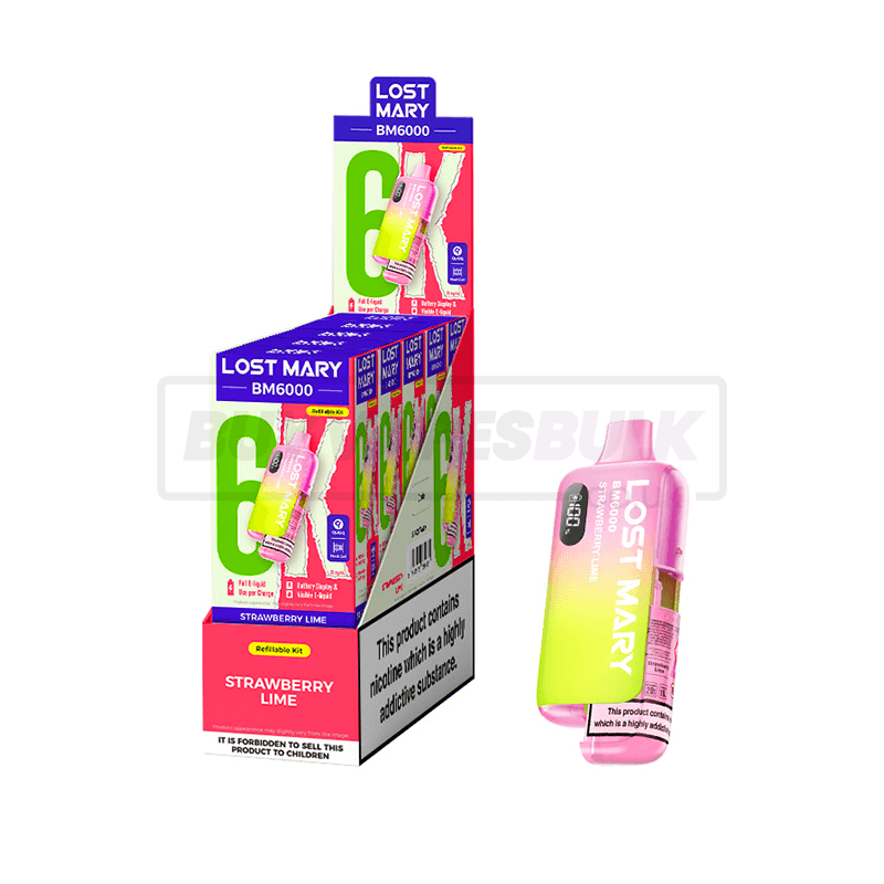 Strawberry Lime Lost Mary BM6000 Prefilled Vape Kit 5 Pack