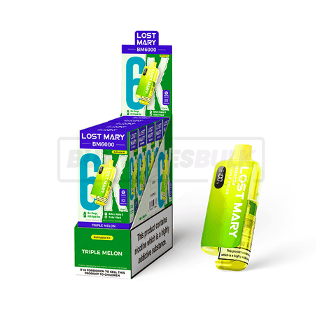 Triple Melon Lost Mary BM6000 Prefilled Vape Kit 5 Pack