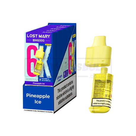 Lost Mary BM6000 Prefilled Refill Pods 5 Pack Pineapple Ice 0MG - Nicotine Free
