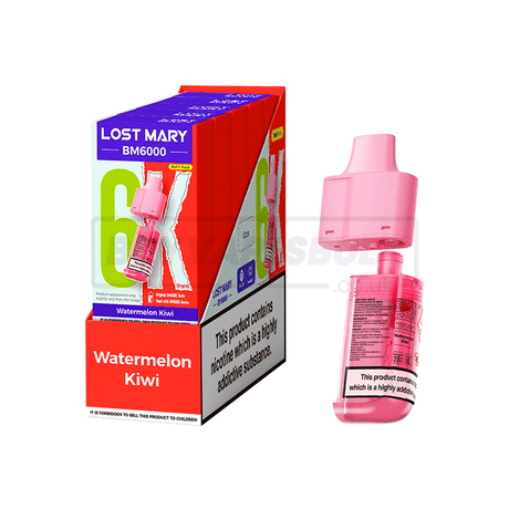 Lost Mary BM6000 Prefilled Refill Pods 5 Pack Watermelon Kiwi 0MG - Nicotine Free