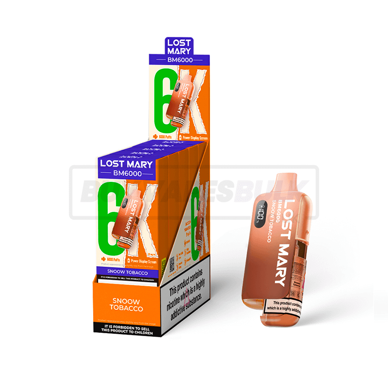 Snoow Tobacco Lost Mary BM6000 Prefilled Vape Kit 5 Pack Buy Vapes Bulk Snoow Tobacco Lost Mary BM6000 Prefilled Vape Kit 5 Pack Buy Vapes Bulk