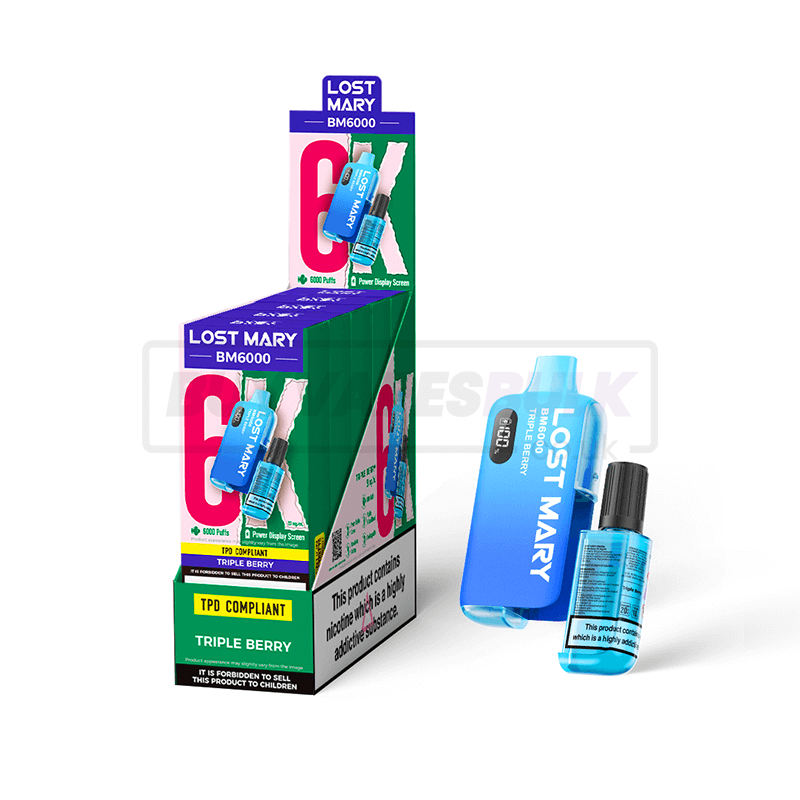 Triple Berry Lost Mary BM6000 Prefilled Vape Kit 5 Pack – Buy Vapes Bulk
