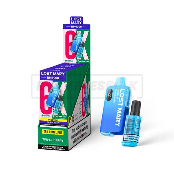 Triple Berry Lost Mary BM6000 Prefilled Vape Kit 5 Pack – Buy Vapes Bulk