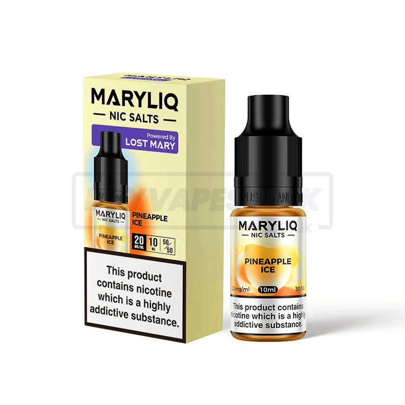 Pineapple Ice Maryliq by Lost Mary Nic Salt E-Liquid Pack of 10 x (10ml)