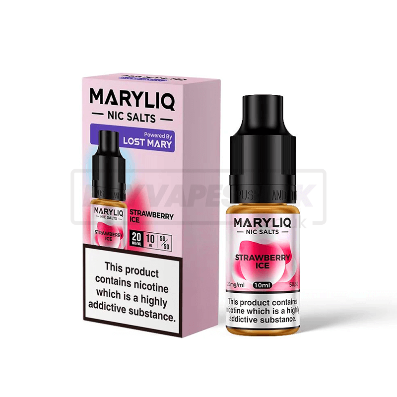 Strawberry Ice Maryliq by Lost Mary Nic Salt E-Liquid Pack of 10 x (10ml)