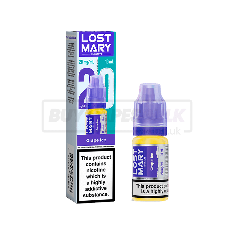 Lost Mary Nic Salts E-Liquid 10 Pack Grape Ice