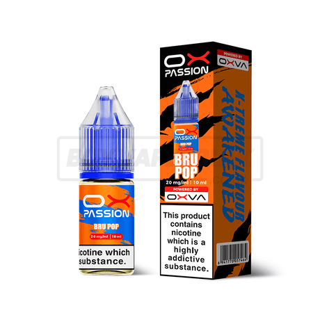 Bru Pop Oxva OX Passion Nic Salt E-Liquid Pack of 10