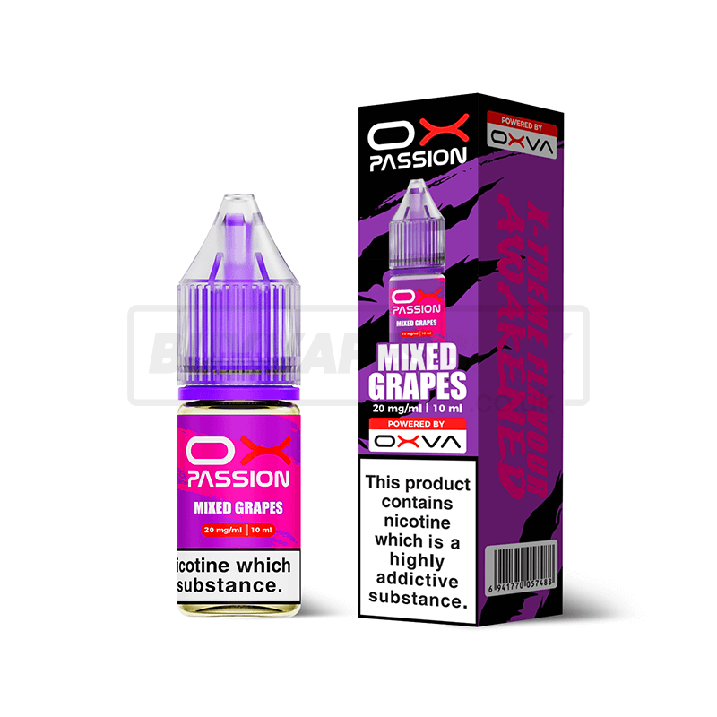 Mixed Grapes Oxva OX Passion Nic Salt E-Liquid Pack of 10