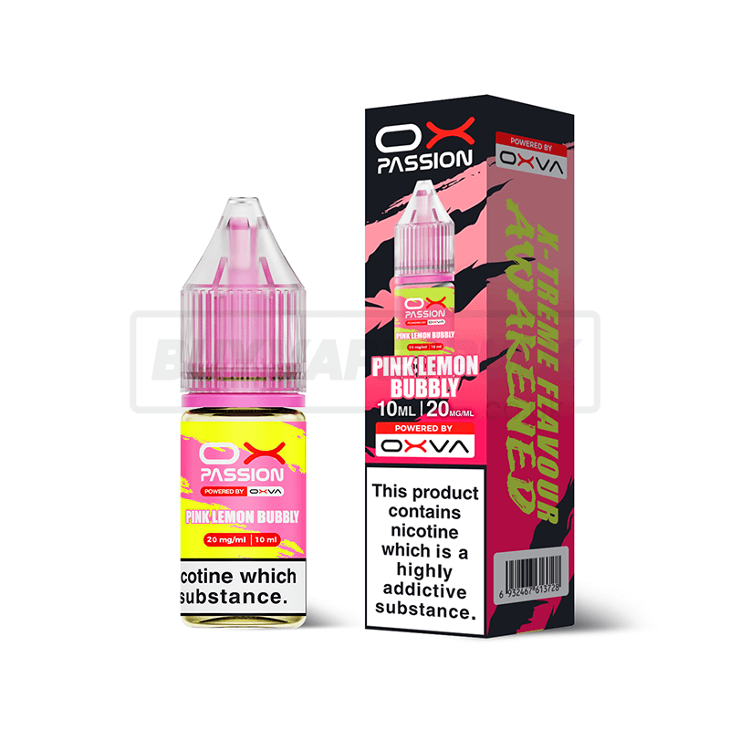 Pink Lemon Bubbly Oxva OX Passion Nic Salt E-Liquid Pack of 10