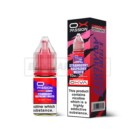 Strawberry Raspberry Mojito Oxva OX Passion Nic Salt E-Liquid Pack of 10