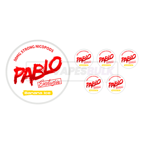 Pablo Exclusive Nicotine Pouches 5 Pack 5 Pack 50MG Banana Ice