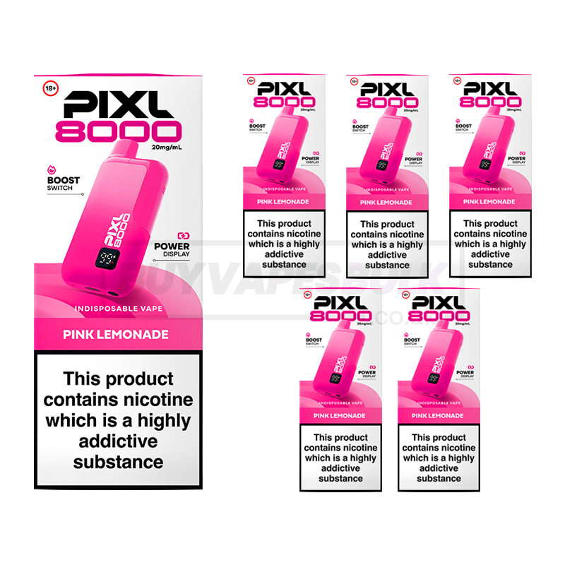 Pink Lemonade Pixl 8000 Prefilled Vape Kit 5 Pack