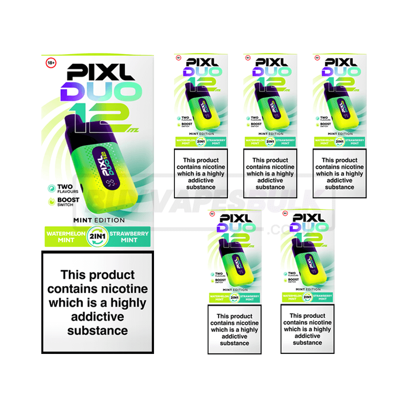 Lime Edition Pixl Duo 12K Disposable Vape 5 Pack | Buy Vapes Bulk