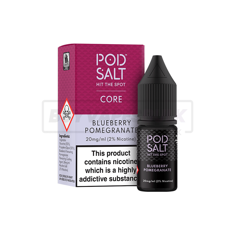 Blueberry Pomegranate Pod Salt Nic Salt E-Liquid Pack of 5 x (10ml)