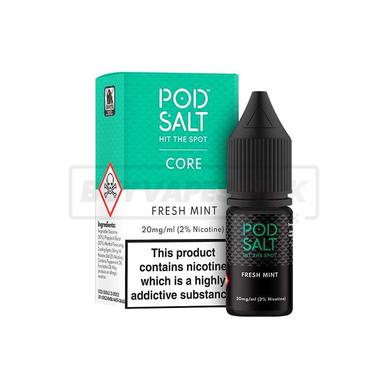 Fresh Mint Pod Salt Nic Salt E-Liquid Pack of 5 x (10ml)