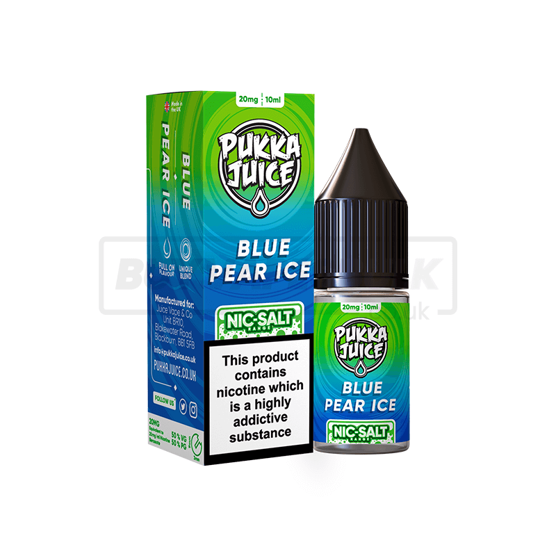 Blue Pear Ice Pukka Juice Nic Salt E-Liquid Pack of 10 x (10ml)