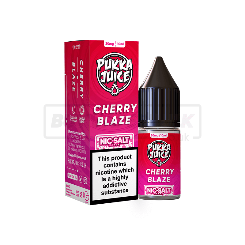 Cherry Blaze Pukka Juice Nic Salt E-Liquid Pack of 10 x (10ml)