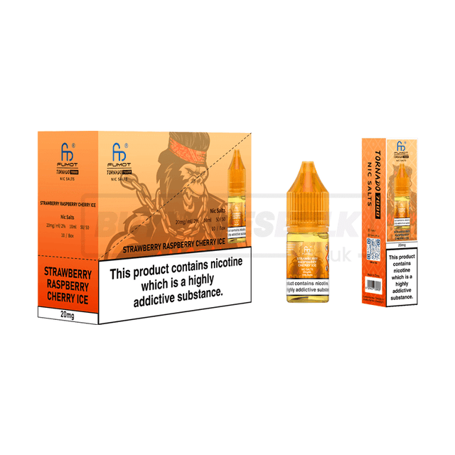RandM Tornado 7000 Nic Salts 10 Pack Strawberry Raspberry Cherry Ice