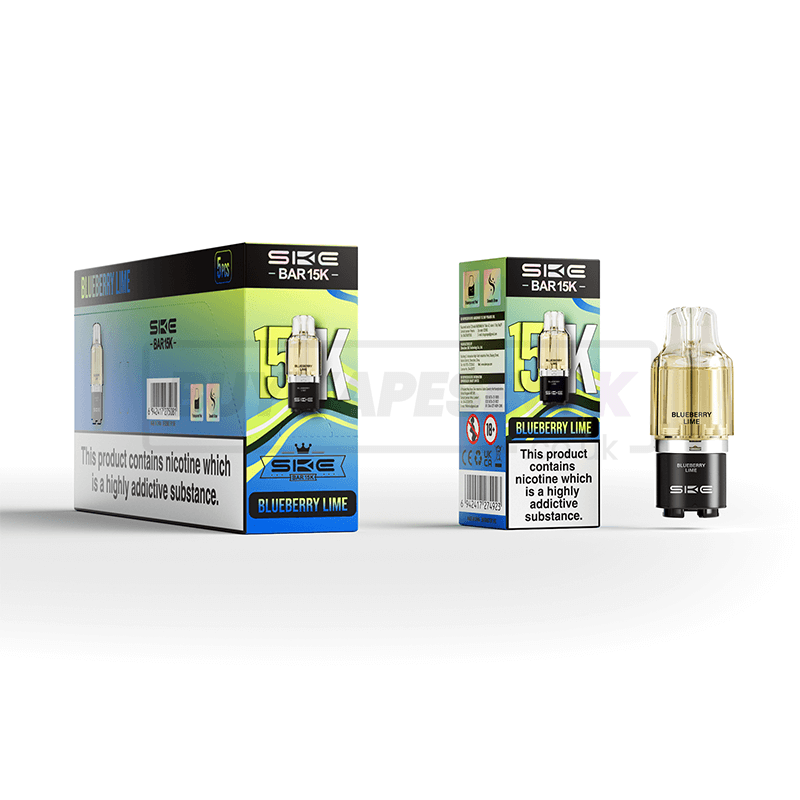 SKE Bar 15K Prefilled Pods 5 Pack Blueberry Lime