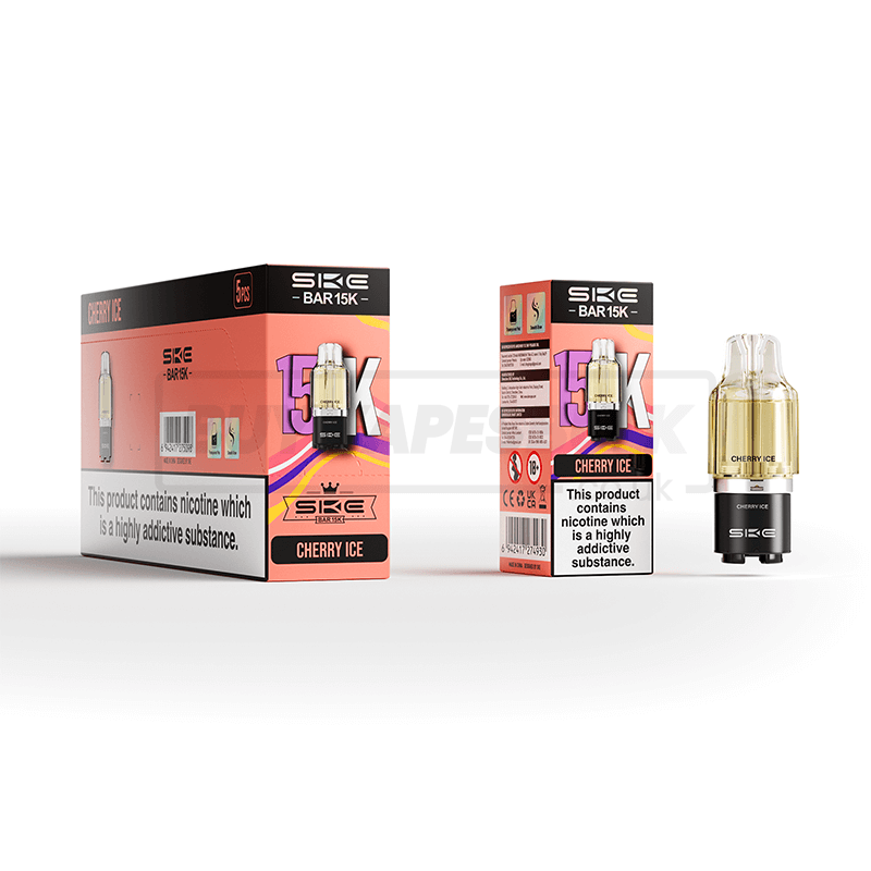 SKE Bar 15K Prefilled Pods 5 Pack Cherry Ice