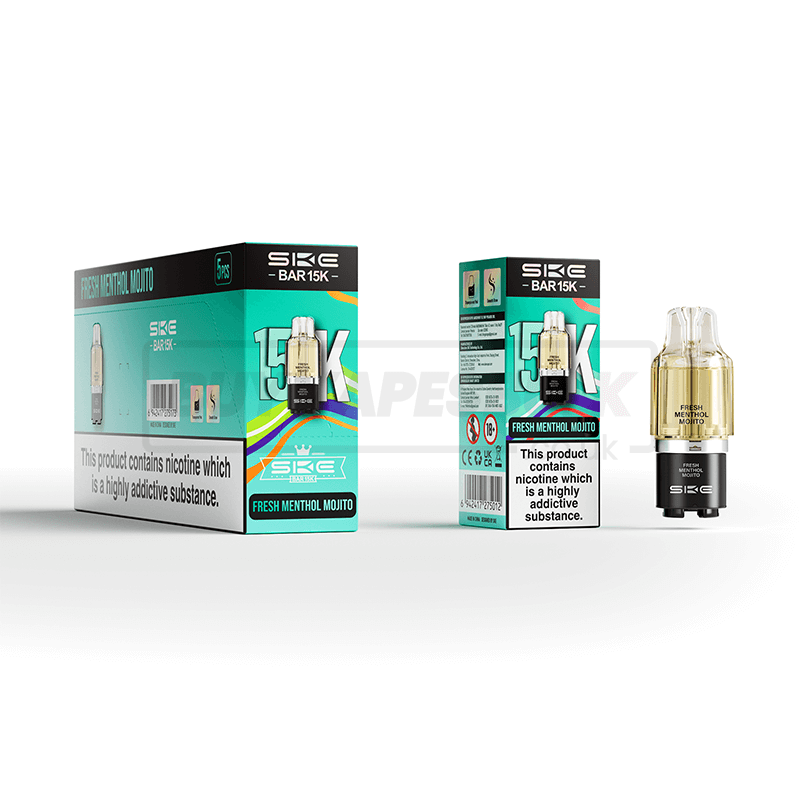 SKE Bar 15K Prefilled Pods 5 Pack Fresh Menthol Mojito