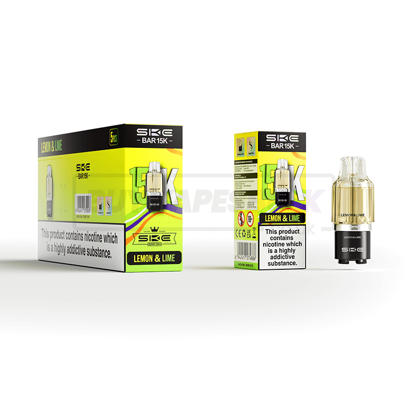SKE Bar 15K Prefilled Pods 5 Pack Lemon & Lime
