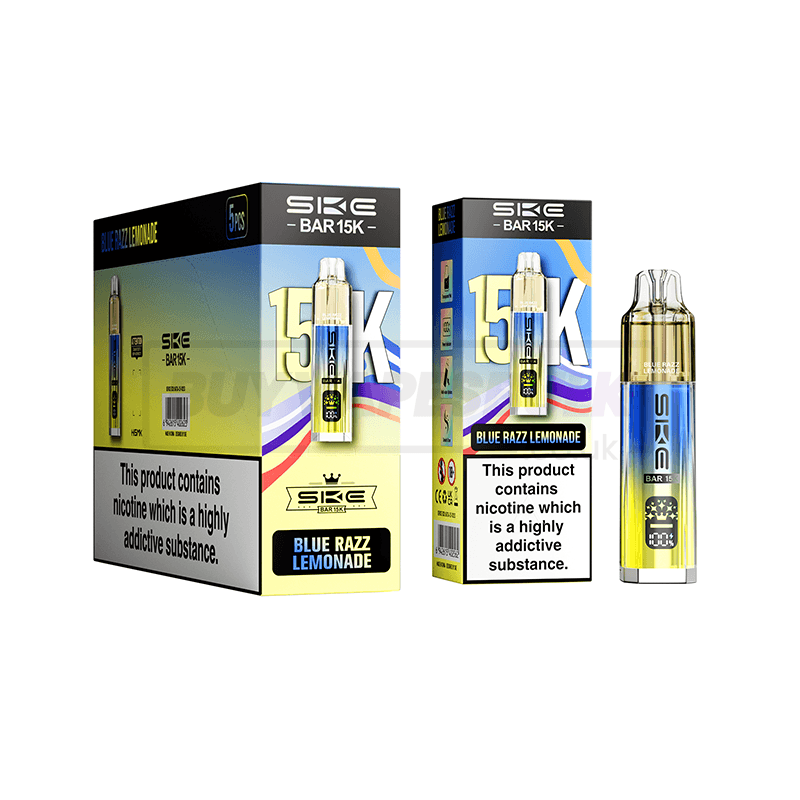 SKE Bar 15K Prefilled Vape Kit 5 Pack Blue Razz Lemonade (NEW)