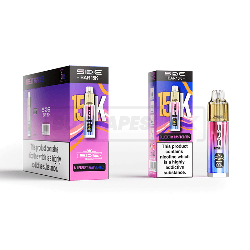 SKE Bar 15K Prefilled Vape Kit 5 Pack Blueberry Raspberries