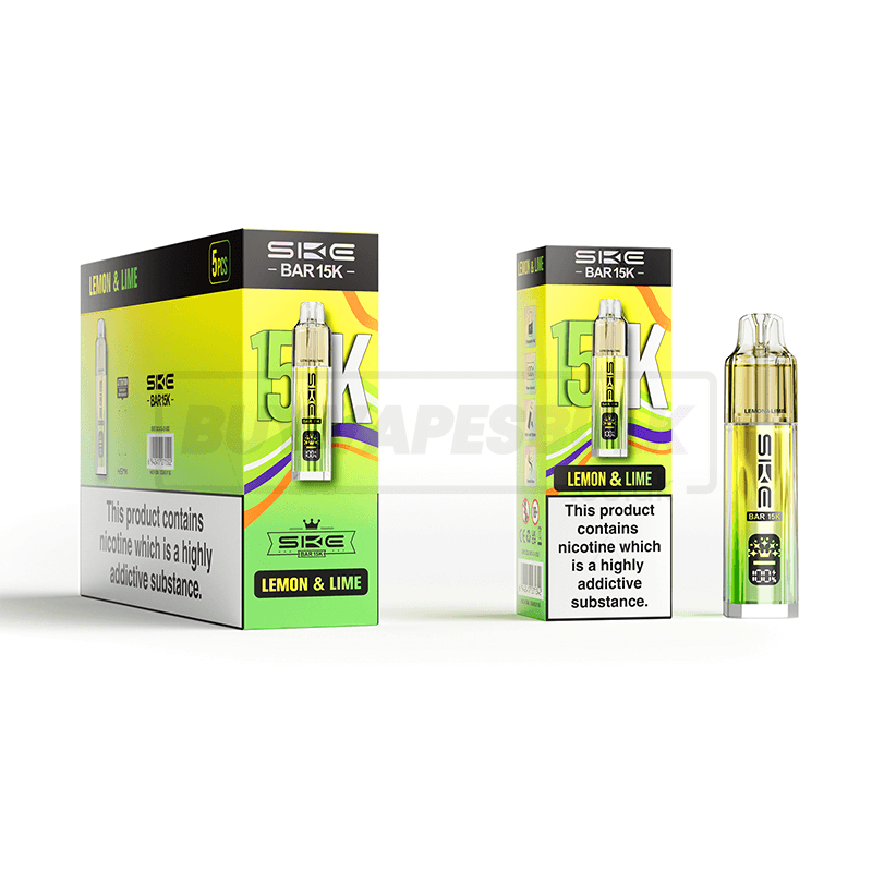 SKE Bar 15K Prefilled Vape Kit 5 Pack Lemon & Lime