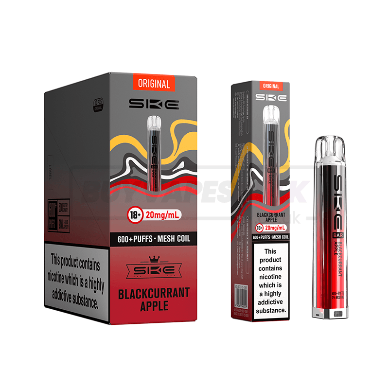 SKE Crystal Bar 600 Prefilled Vape Kit 10 Pack Blackcurrant Apple
