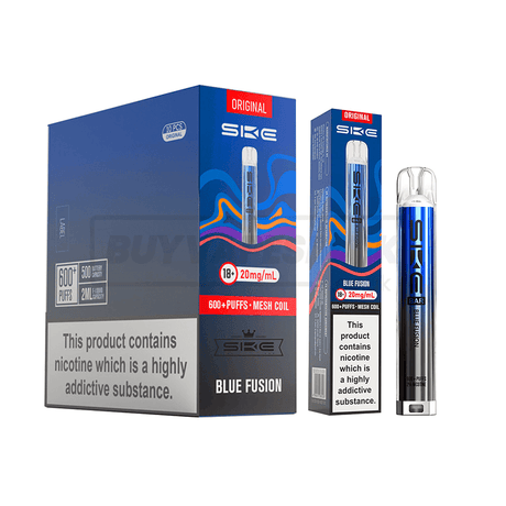SKE Crystal Bar 600 Prefilled Vape Kit 10 Pack Blue Fusion