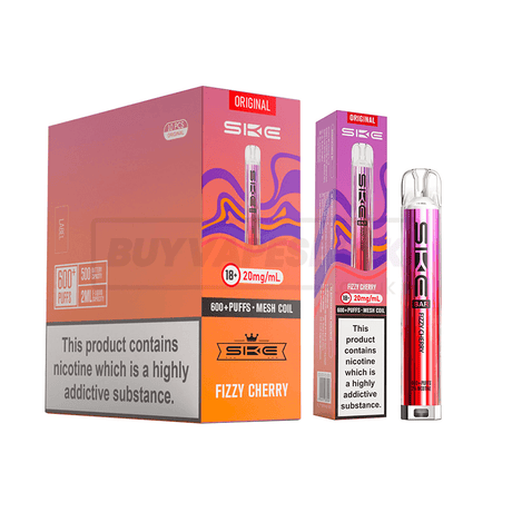 SKE Crystal Bar 600 Prefilled Vape Kit 10 Pack Fizzy Cherry