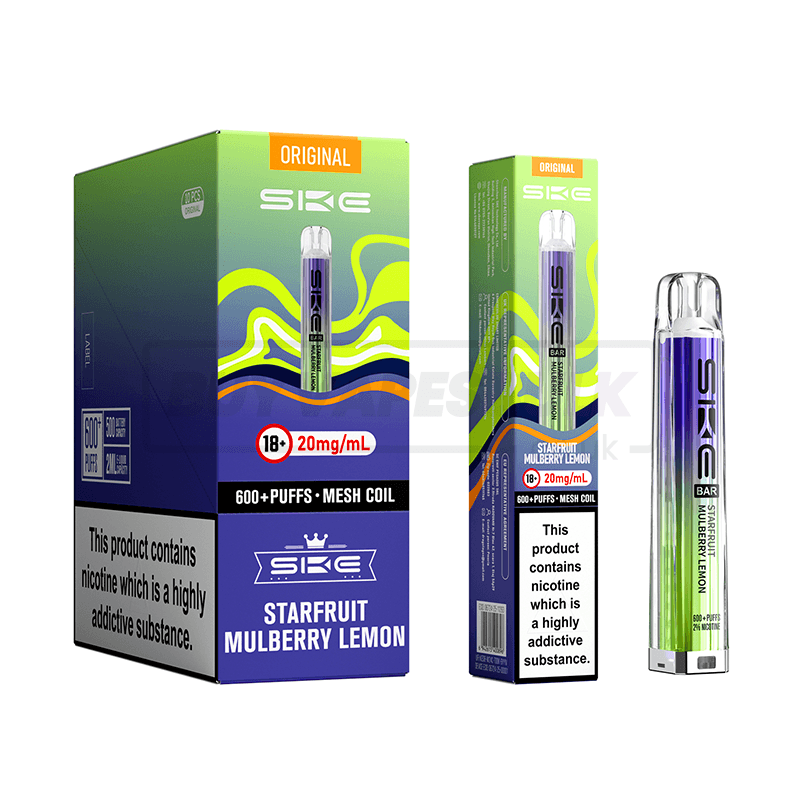 SKE Crystal Bar 600 Prefilled Vape Kit 10 Pack