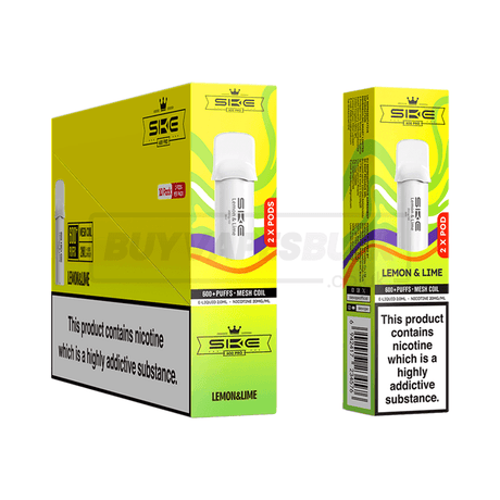 SKE Crystal 600 Pro Prefilled Pods 10 Pack Lemon & Lime