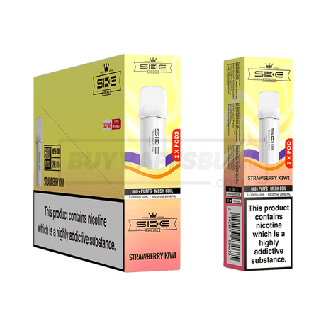 SKE Crystal 600 Pro Prefilled Pods 10 Pack Strawberry Kiwi (NEW)