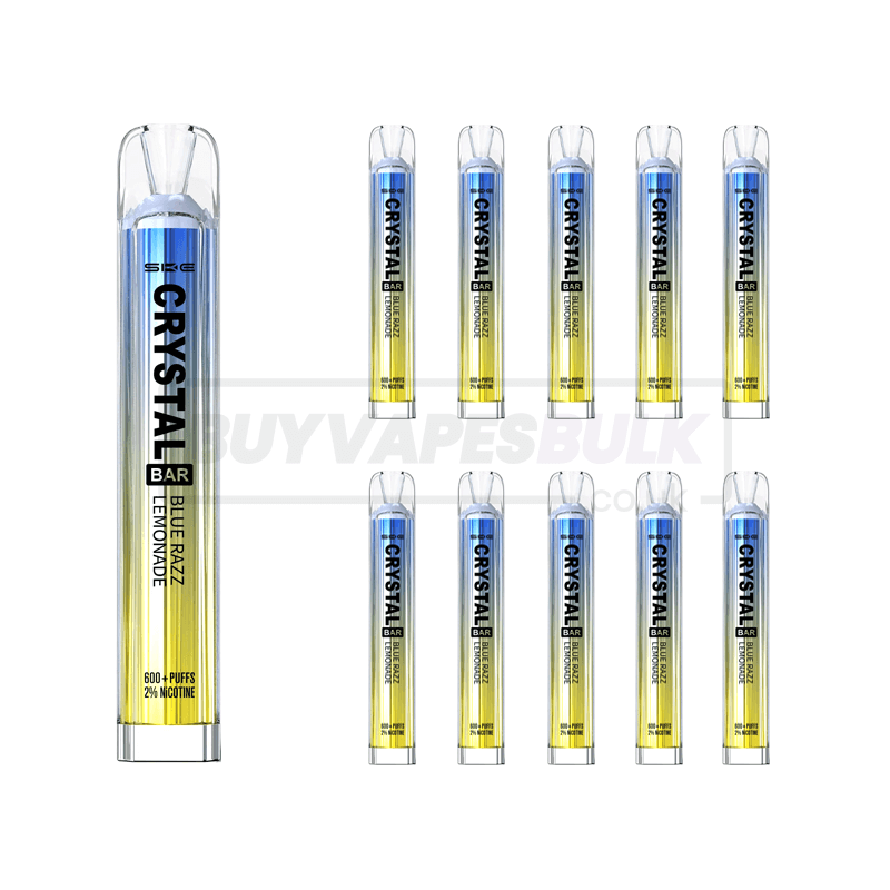 Blue Razz Lemonade SKE Crystal Bar 600 Puff Disposable Vape 10 Pack