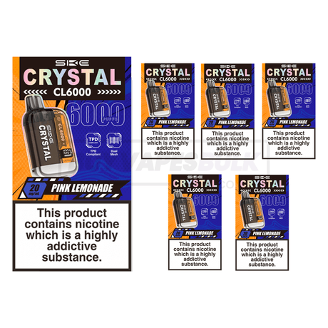 Pink Lemonade SKE Crystal CL6000 Puff Disposable Vape 5 Pack