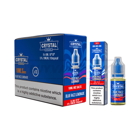 SKE Crystal Nic Salt E-Liquid 10 Pack Blue Razz Lemonade