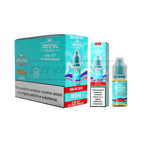 SKE Crystal Nic Salt E-Liquid 10 Pack Menthol
