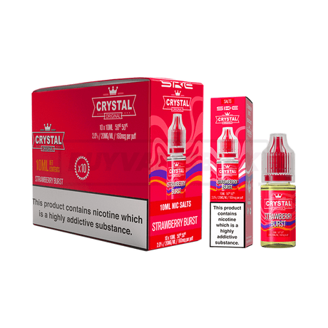 SKE Crystal Nic Salt E-Liquid 10 Pack Strawberry Burst