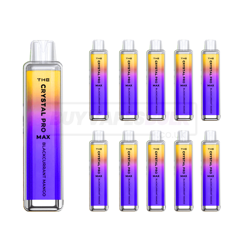 The Crystal Pro Max 4000 Blackcurrant Mango 10 Pack | Buy Vapes Bulk The Crystal Pro Max 4000 Blackcurrant Mango 10 Pack | Buy Vapes Bulk