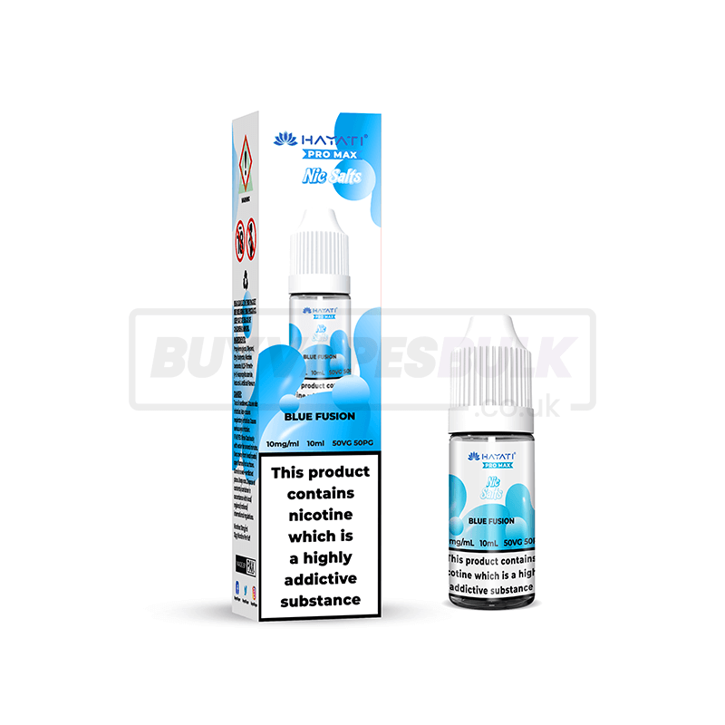 Blue Fusion Hayati Crystal Pro Max Nic Salt E-Liquid Pack of 10 x (10ml)