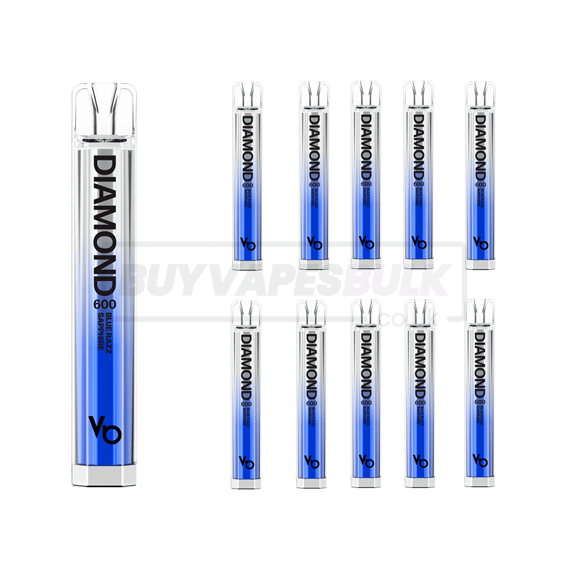 Blue Razz Sapphire Vapes Bars Diamond 600 Puff Disposable Vape 10 Pack ...