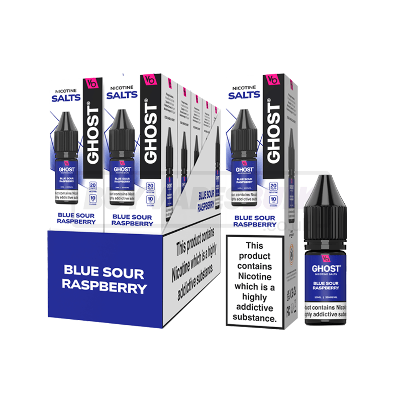 Vapes Bars Ghost Nic Salts 10 Pack Blueberry Sour Raspberry