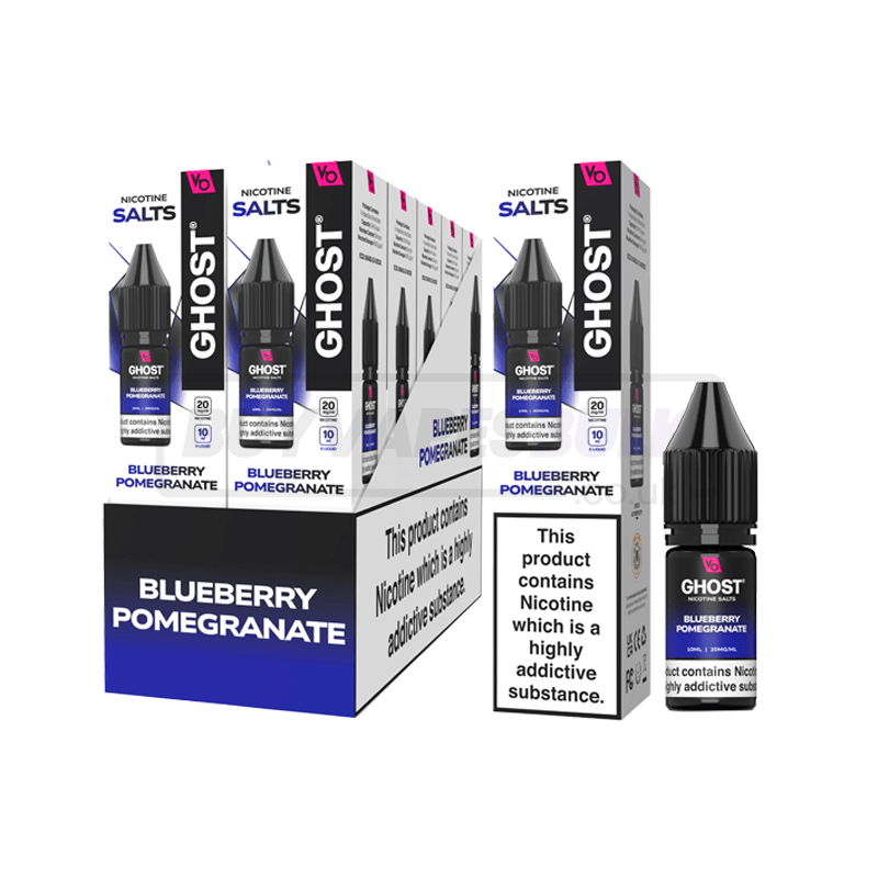 Vapes Bars Ghost Nic Salts 10 Pack Blueberry Pomegranate