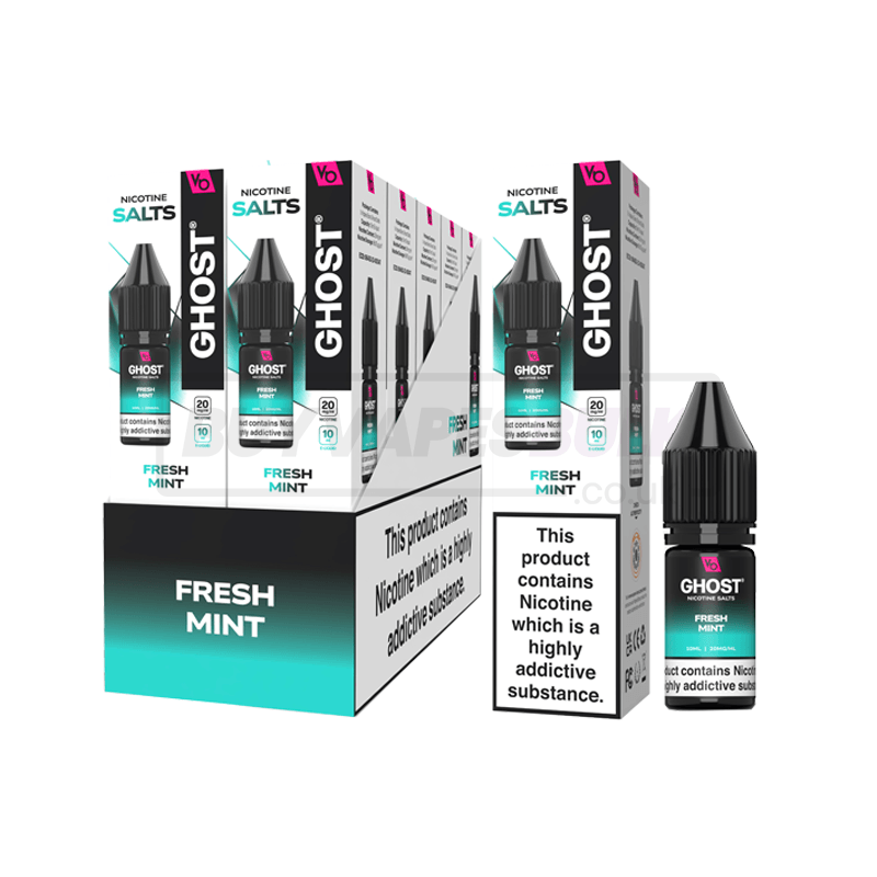Vapes Bars Ghost Nic Salts 10 Pack Fresh Mint